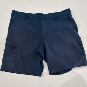 Magellan Outdoors Shorts Water Repellent Navy Blue 8" Outdoor Men